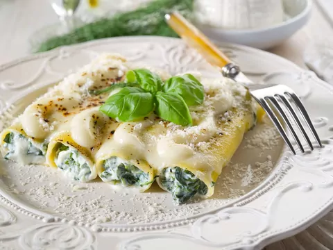 Przepis: cannelloni ze szpinakiem