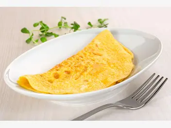 Ilustracja przepisu na: omlet z serkiem wiejskim