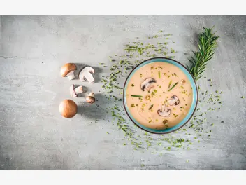 Ilustracja przepisu na: zupa pieczarkowa z serkiem topionym