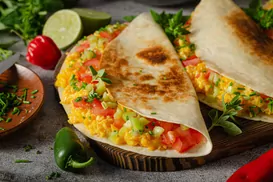 Ilustracja przepisu na: tortilla z jajecznicą