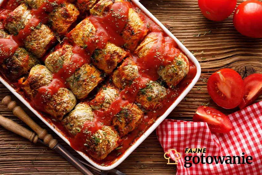 Gołąbki pieczone Gołąbki pieczone w naczyniu żaroodpornym