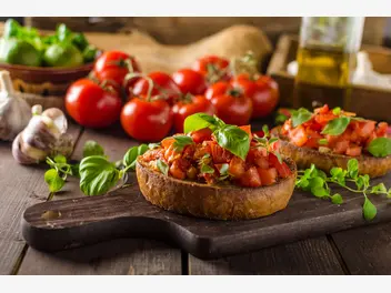 Ilustracja przepisu na: bruschetta z pomidorami