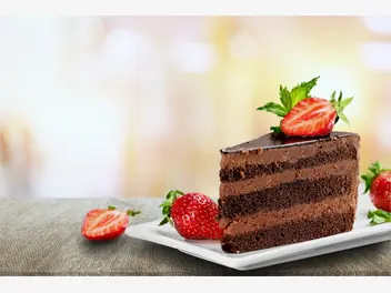 Ilustracja przepisu na: ciasto czekoladowe z truskawkami