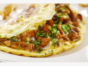 Ilustracja przepisu na: omlet z kurkami