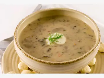 Ilustracja przepisu na: zupa z boczniaków