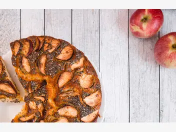 Ilustracja przepisu na: ciasto z makiem i jabłkami