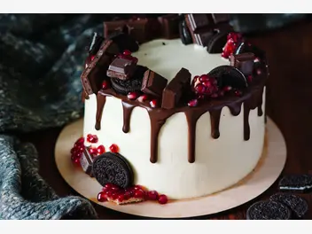 Ilustracja przepisu na: tort drip cake