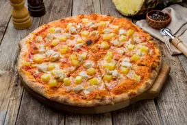 Ilustracja przepisu na: pizza z ananasem