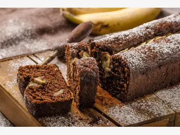 Ilustracja przepisu na: ciasto czekoladowe z bananami