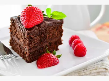 Ilustracja przepisu na: wilgotny tort czekoladowy
