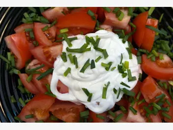 Ilustracja przepisu na: pomidory ze śmietaną