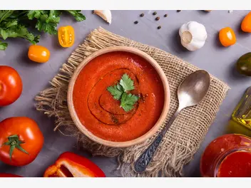 Ilustracja przepisu na: zupa krem pomidorowo-paprykowa