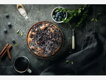 Ilustracja przepisu na: fit ciasto z borówkami