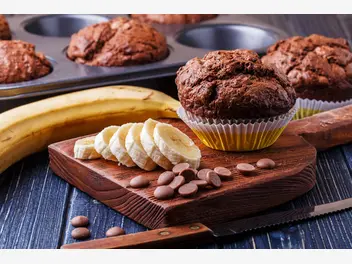 Ilustracja przepisu na: muffinki bananowo czekoladowe