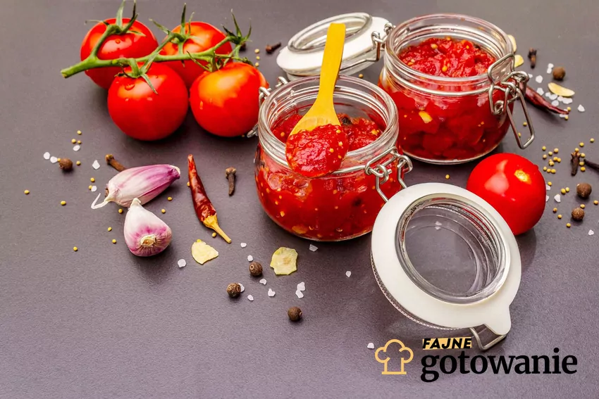 Domowy chutney z pomidorów słoiczek