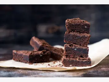 Ilustracja przepisu na: brownie z fasoli bez cukru