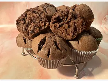 Ilustracja przepisu na: muffinki czekoladowe wilgotne