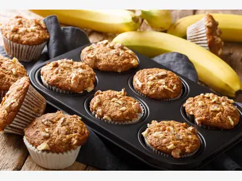 Ilustracja przepisu na: muffinki bananowe fit