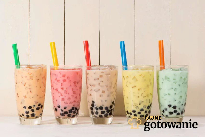 Różnorodne smaki bubble tea