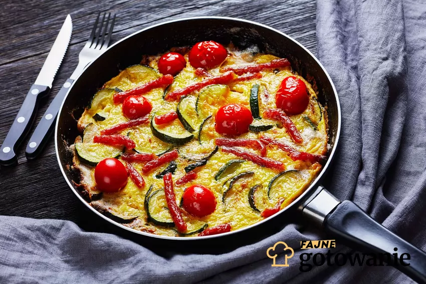 Frittata z pomidorkami koktajlowymi