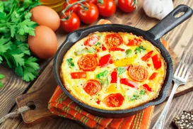Ilustracja przepisu na: frittata z pomidorami