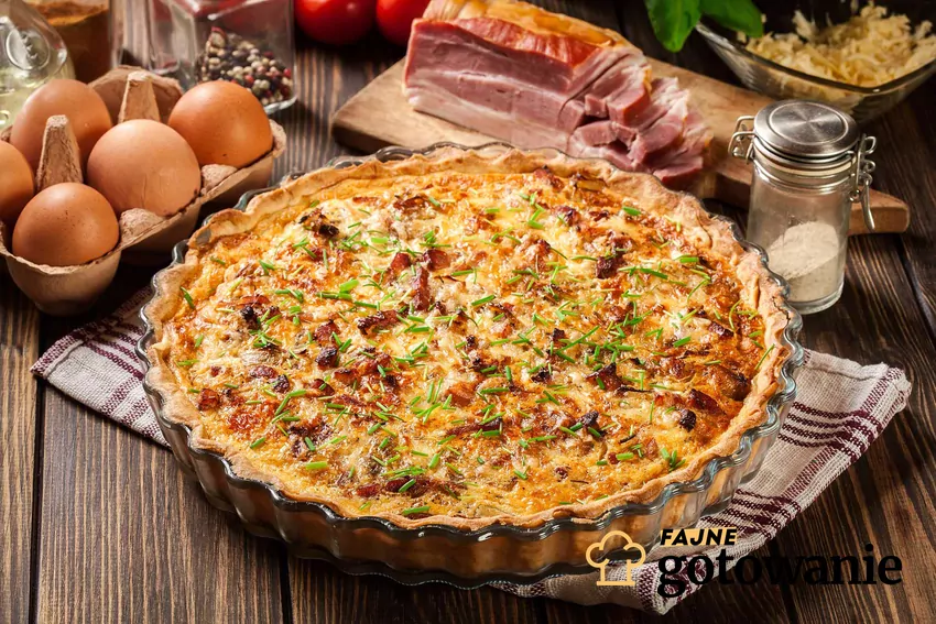 Kolorowy quiche z warzywami