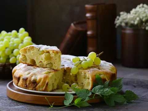 Przepis: ciasto z winogronami