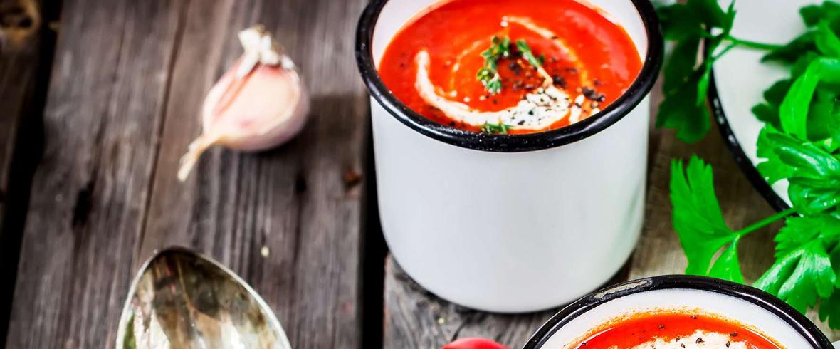 zupy krem z pieczonych pomidorów