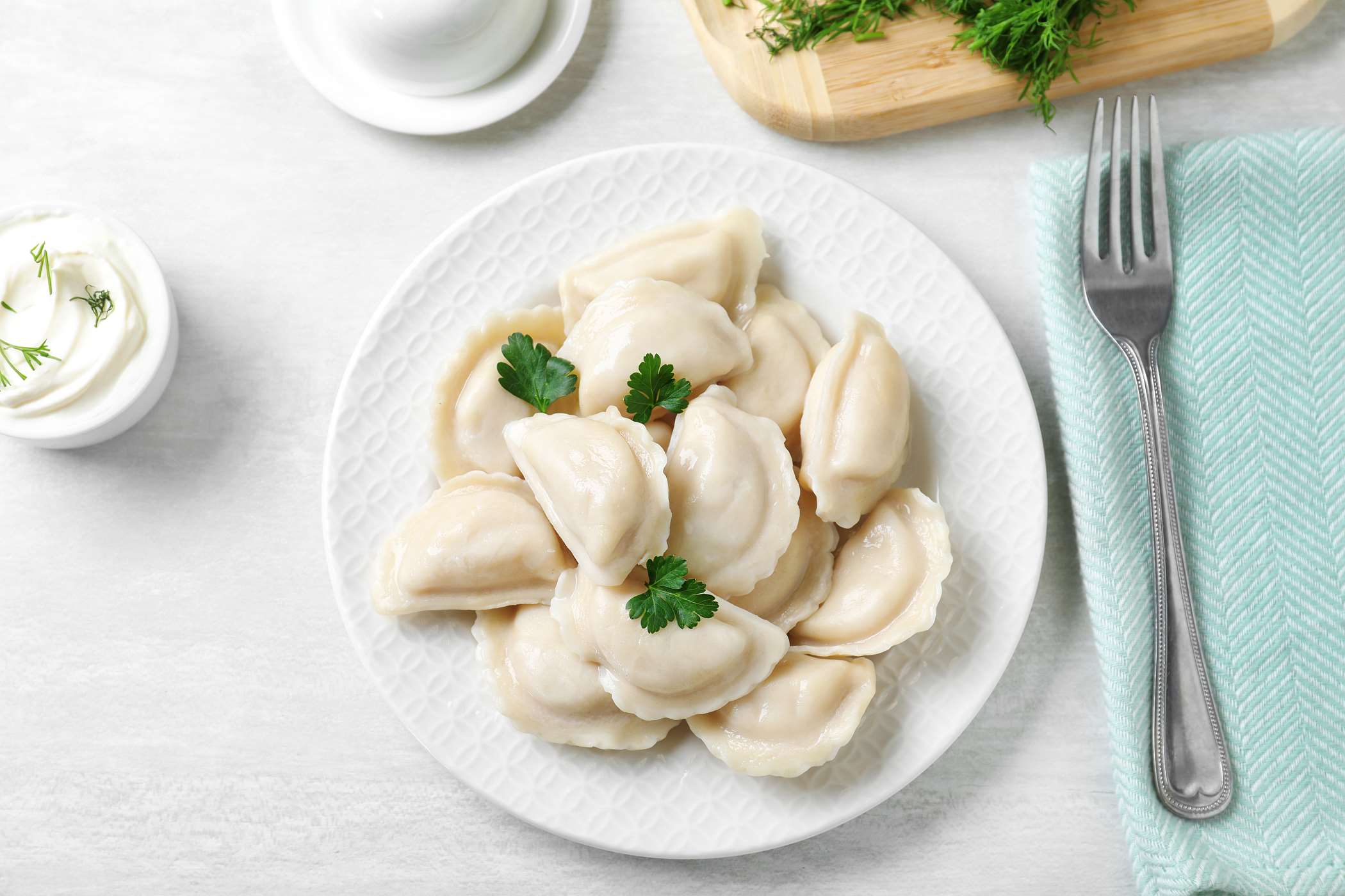 Pierogi z mąki ryżowej przepis na FajneGotowanie.pl